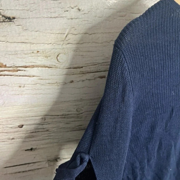 Molly bracken blue cold shoulder bow sweater size medium - Picture 3 of 9